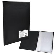 Pasta Catalogo Ofício Com 100 Envelopes Preto ACP