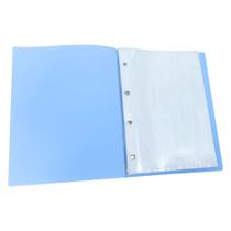 Pasta Catalogo Ofício Com 30 Envelopes Azul Pastel ACP