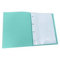 Pasta Catalogo Ofício Com 30 Envelopes Verde Pastel ACP Pasta Catalogo Ofício Com 30 Envelopes Verde Pastel ACP