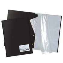 Pasta Catalogo Oficio Preto Com 100 Envelopes Dac