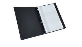 Pasta Catalogo Plastica PP A4 Com 10 Envelopes Preta