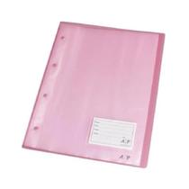 Pasta Catálogo Pp C/ 30 Plásticos Médio Acp Rosa