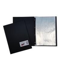 Pasta Catálogo Preta Com 10 Envelopes Com Visor - MAXIPLÁSTICOS