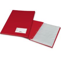 Pasta Catálogo PVC 50 Envelopes com Visor 245x8x335mm cor Vermelho - POLIBRAS