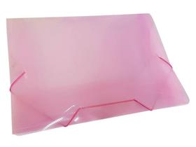 Pasta Com Aba e Elástico Mini Rosa, Pct. c/ 10 Unidades - ACP - 1020RS