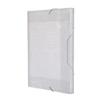 Pasta com Aba e Elástico Ofício 2cm Dello - Cristal