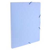 Pasta com Aba e Elástico Ofício 2cm Linho Serena Dello - Azul Pastel Pasta com Aba e Elástico Ofício 2cm Linho Serena Dello - Azul Pastel