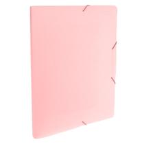 Pasta com Aba e Elástico Ofício 2cm Linho Serena Dello - Rosa Pastel Pasta com Aba e Elástico Ofício 2cm Linho Serena Dello - Rosa Pastel