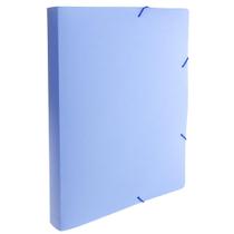 Pasta com Aba e Elástico Ofício 4cm Linho Serena Dello - Azul Pastel Pasta com Aba e Elástico Ofício 4cm Linho Serena Dello - Azul Pastel