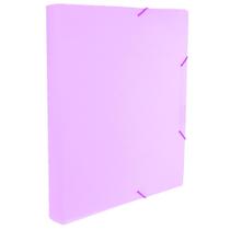 Pasta com Aba e Elástico Ofício 4cm Linho Serena Dello - Lilás Pastel Pasta com Aba e Elástico Ofício 4cm Linho Serena Dello - Lilás Pastel