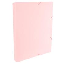Pasta com Aba e Elástico Ofício 4cm Linho Serena Dello - Rosa Pastel Pasta com Aba e Elástico Ofício 4cm Linho Serena Dello - Rosa Pastel