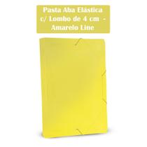 Pasta com Aba Elástico Lisa Ofício A4 40mm Amarelo