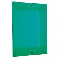 Pasta com aba elástico ofício lombo 20mm - Line - transparente verde - 0255.T - Dello Pasta com aba elástico ofício lombo 20mm - Line - transparente verde - 0255.T - Dello