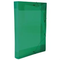 Pasta com aba elástico ofício lombo 40mm - Line - transparente verde - 0257.T - Dello Pasta com aba elástico ofício lombo 40mm - Line - transparente verde - 0257.T - Dello