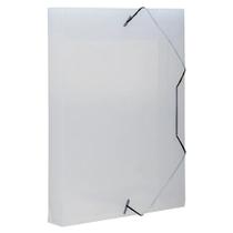 Pasta com elástico A4 5,5cm cristal Top Line Dello Pasta com elástico A4 5,5cm cristal Top Line Dello