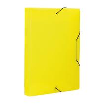 Pasta com elástico Dello 40mm top line amarelo