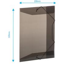 pasta Com Elástico Ofício Fume com 10 Acp pasta Com Elástico Ofício Fume com 10 Acp