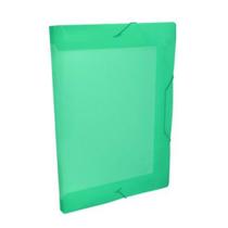 Pasta com elástico ofício lombo 20mm verde dac 10 unidades