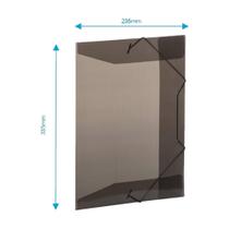 Pasta Com Elástico Plástico Ofício A4 Fume Acp Com 1 Unidade