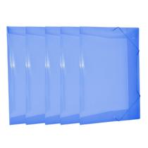 Pasta com elastico sem lombo oficio dac azul com 05 unidades