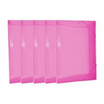 Pasta com elastico sem lombo oficio dac rosa com 05 unidades