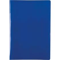 Pasta com Grampo Trilho Papel Ofício Azul Delloplex - Pacote com 10 Unidades