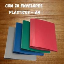Pasta Cores Folha Catálogo 20 Divisões A4 Escritório Prancheta Organizador Pasta Plástico Arquivo