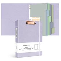 Pasta de 3 anéis Ospelelf Vintage, capa dura, couro, roxo Pasta de 3 anéis Ospelelf Vintage, capa dura, couro, roxo