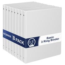 Pasta de 3 anéis XRUNMIX de 1 polegada com bolsos para 200 folhas