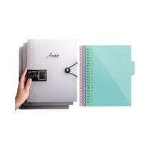 Pasta de A4, A5 e B5 para Folhas Soltas - Transparente - Ideal para Notebook, Diário e Planejador