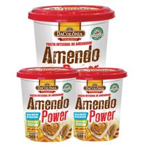 Pasta de Amendoim 100% Integral Amendo Power DaColônia 500g - Kit com 3 unidades