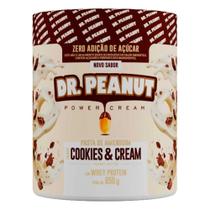 Pasta de Amendoim - 650g Cookies and Cream com Whey Protein - Dr. Peanut - Dr Peanut