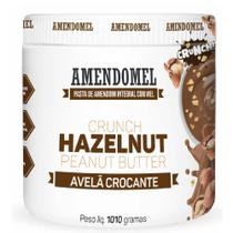 Pasta de amendoim avelã crocante 1kg - amendomel