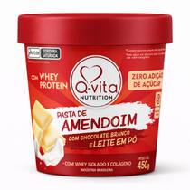 Pasta de Amendoim Choc Branco e Leite em Pó QVITA 450g Pasta de Amendoim Choc Branco e Leite em Pó QVITA 450g
