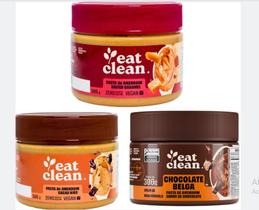 Pasta de Amendoim com Cacau Nibs,Chocolate Belga e Salted Caramel de 300g-Kit 03-Eat Clean