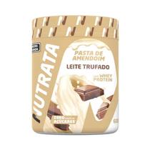 Pasta de Amendoim com Whey - 600g Leite Trufado - Nutrata Pasta de Amendoim com Whey - 600g Leite Trufado - Nutrata