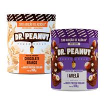Pasta de Amendoim Dr Peanut - Avelã e Chocolate Branco - pote 650g - Kit com 2 un.