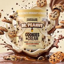 Pasta de Amendoim Dr. Peanut Cookies & Cream 600g - Zero Açúcar