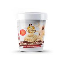 Pasta de Amendoim La Ganexa Integral Gourmet 1,05kg Zero Açúcar, Rica em Proteínas,Sabor com Chocolate Branco Crocante