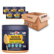 Pasta De Amendoim Power1One Tradicional 500G (6 Potes)