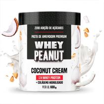 Pasta de Amendoim Premium Coconut Cream 600g - Zero Açúcar - Whey Peanut