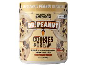 Pasta de Amendoim Sabor Cookies & Cream com Whey Protein 600g - Dr. Peanut - Dr Peanut