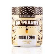 Pasta de Amendoim Sabor Cookies & Cream com Whey Protein 600g - Dr. Peanut - Dr Peanut