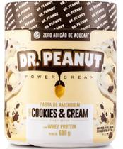 Pasta de Amendoim Sabor Cookies & Cream com Whey Protein de 600g-Dr.Peanut