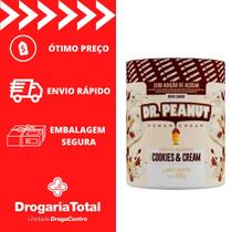 Pasta De Amendoin Dr Peanut Power Cream Sabor Cookies & Cream Zero Adição de Açúcar com Whey Protein 650g
