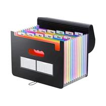 Pasta de Arquivo Expansível A4 com 12 Bolsos - Organizador de Acordeão Portátil
