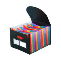 Pasta De Arquivo Expansível Portátil A4 13 24 Bolsos Organizador De Documentos De Escritório