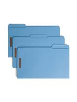 Pasta de arquivos: Smead Fastener, 2 fixadores, tamanho legal, azul, 50 caixas