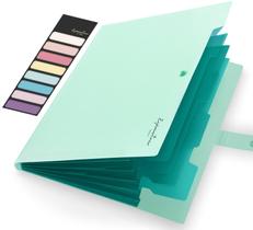 Pasta de arquivos Sooez Accordion Letter Size for Document-Green Pasta de arquivos Sooez Accordion Letter Size for Document-Green