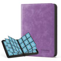 Pasta de cartas colecionáveis TCGUARD 9 Side Loading Pocket Pocket Purple